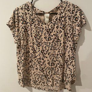 H & M Cheetah Print Basic Shirt